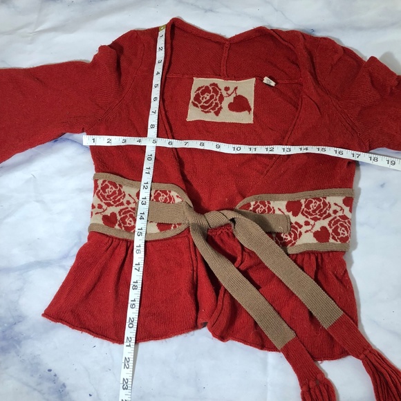 Anthropologie MOTH RARE Quicksilver Rose Cardigan - Picture 6 of 8